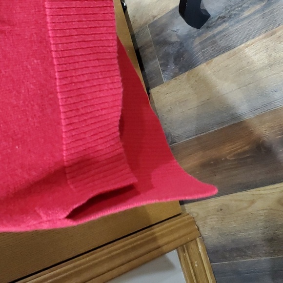 Eileen fisher cotton merino wool blend sweater knit dress red - Picture 4 of 6